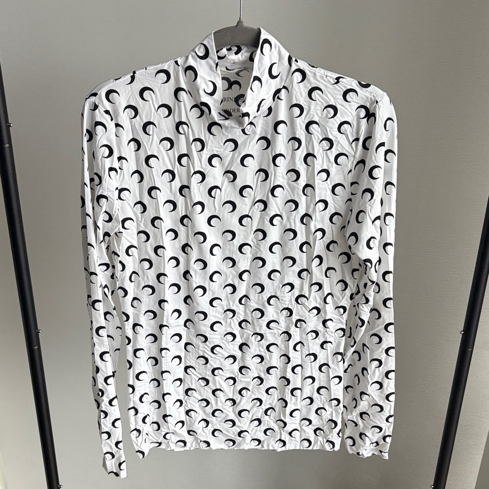 Marine Serré Black and White Men's Shirt